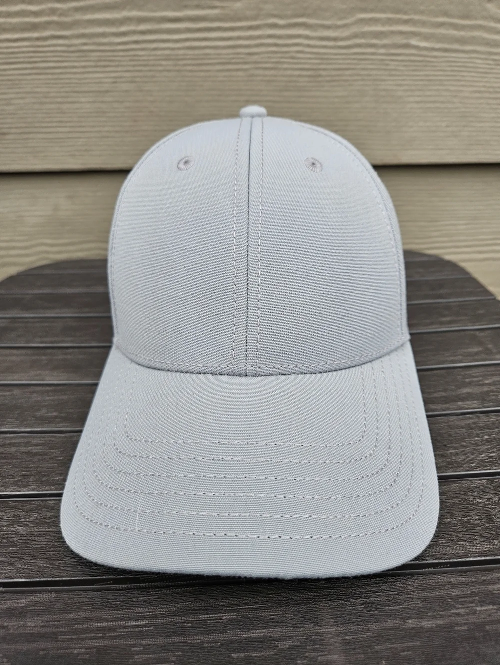North Face Gray Logo Hat Cap Strap Back Outdoor Hiking Classic Unisex OS EUC